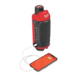 Milwaukee M12 SPEJSG2-0 Gen 2 12V Li-Ion RedLithium Cordless Bluetooth Speaker + 3A 1-Outlet Type C USB Charger - Bare