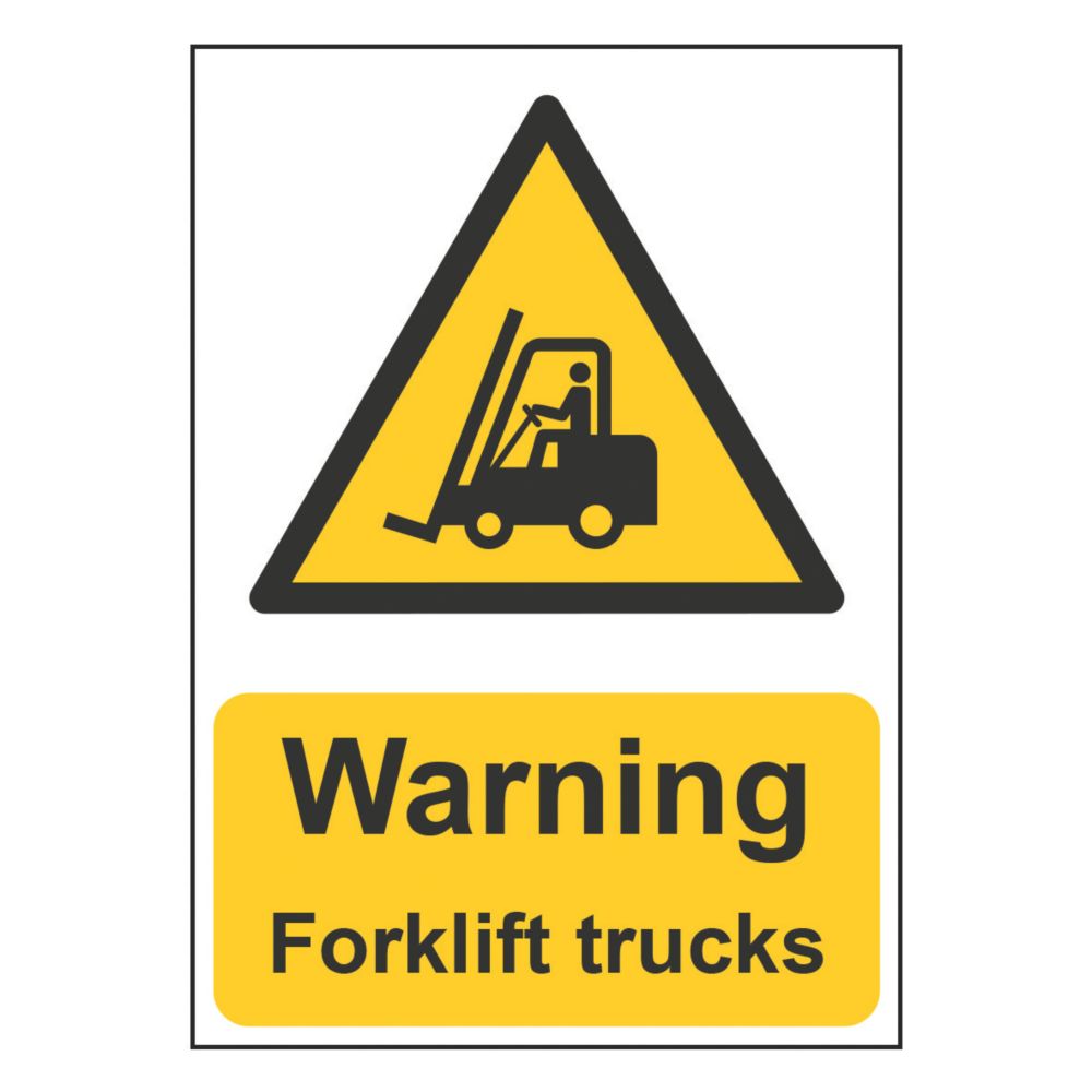 "Warning Fork Lift Trucks" Sign 210mm x 148mm