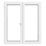 Crystal  White Triple-Glazed uPVC French Door Set 2090mm x 1690mm