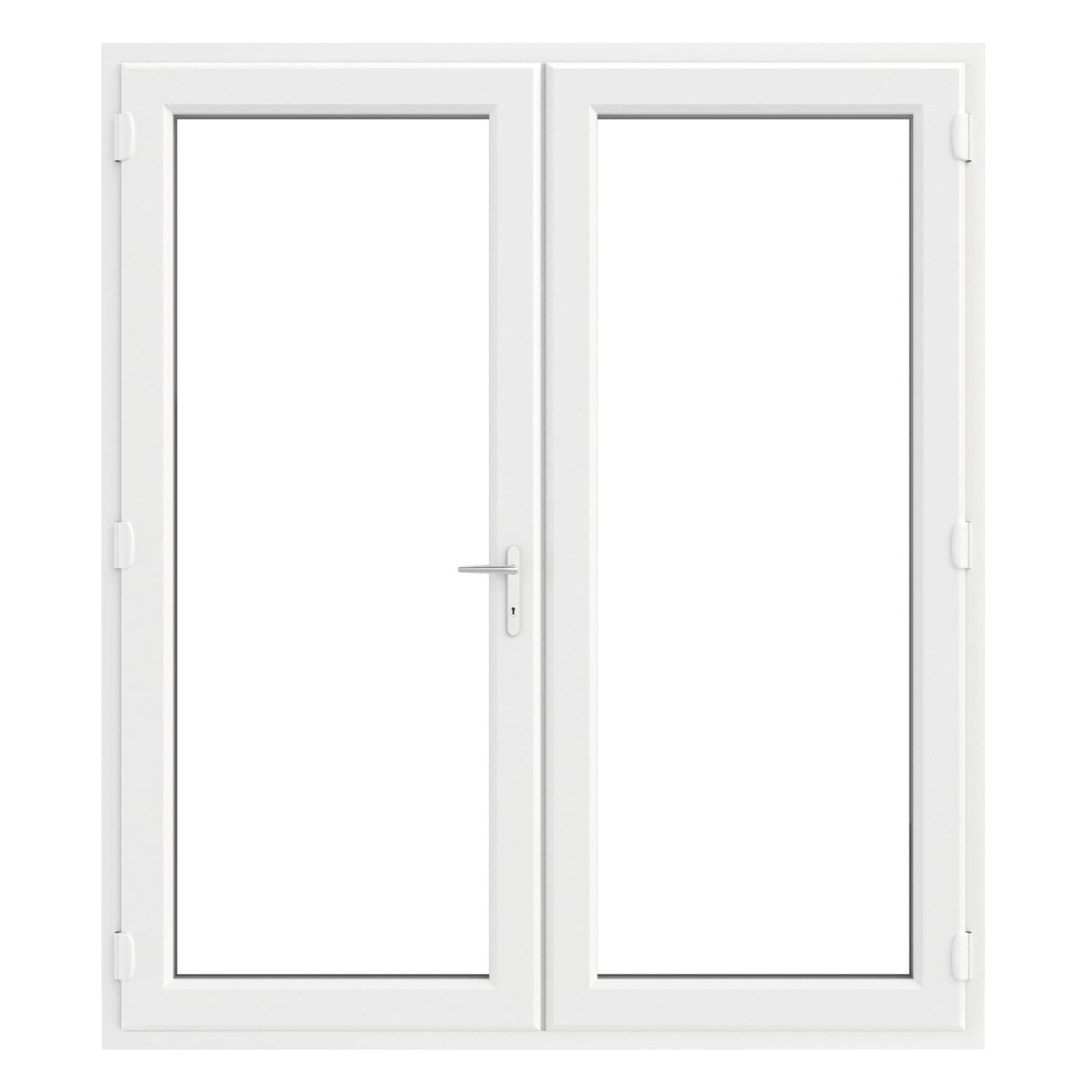 Crystal White Triple-Glazed uPVC French Door Set 2090mm x 1690mm (389JM)