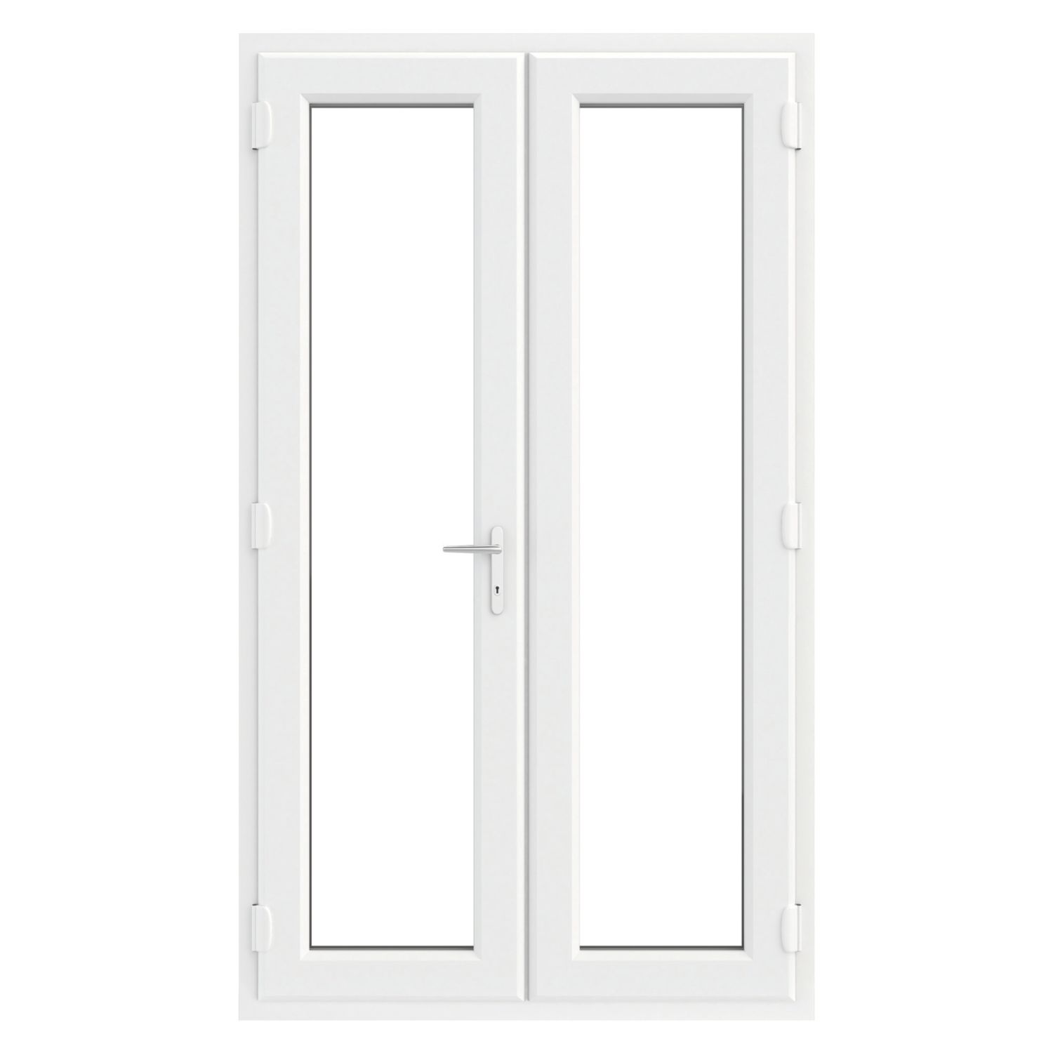 Crystal White Double-Glazed uPVC French Door Set 2090mm x 1290mm (389JP)