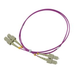 Labgear Duplex Multi Mode Purple SC- SC OM4 LSZH Fibre Optic Cable 1m