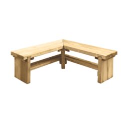 Forest  Double-Corner Sleeper Bench Wooden 4' x 1' 6"