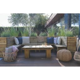 Forest  Double-Corner Sleeper Bench Wooden 4' x 1' 6"