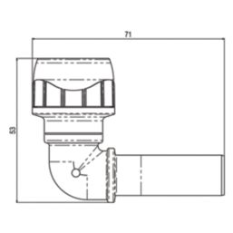 PolyPlumb Enhanced  Plastic Push-Fit Equal 90° Spigot Elbow 15mm