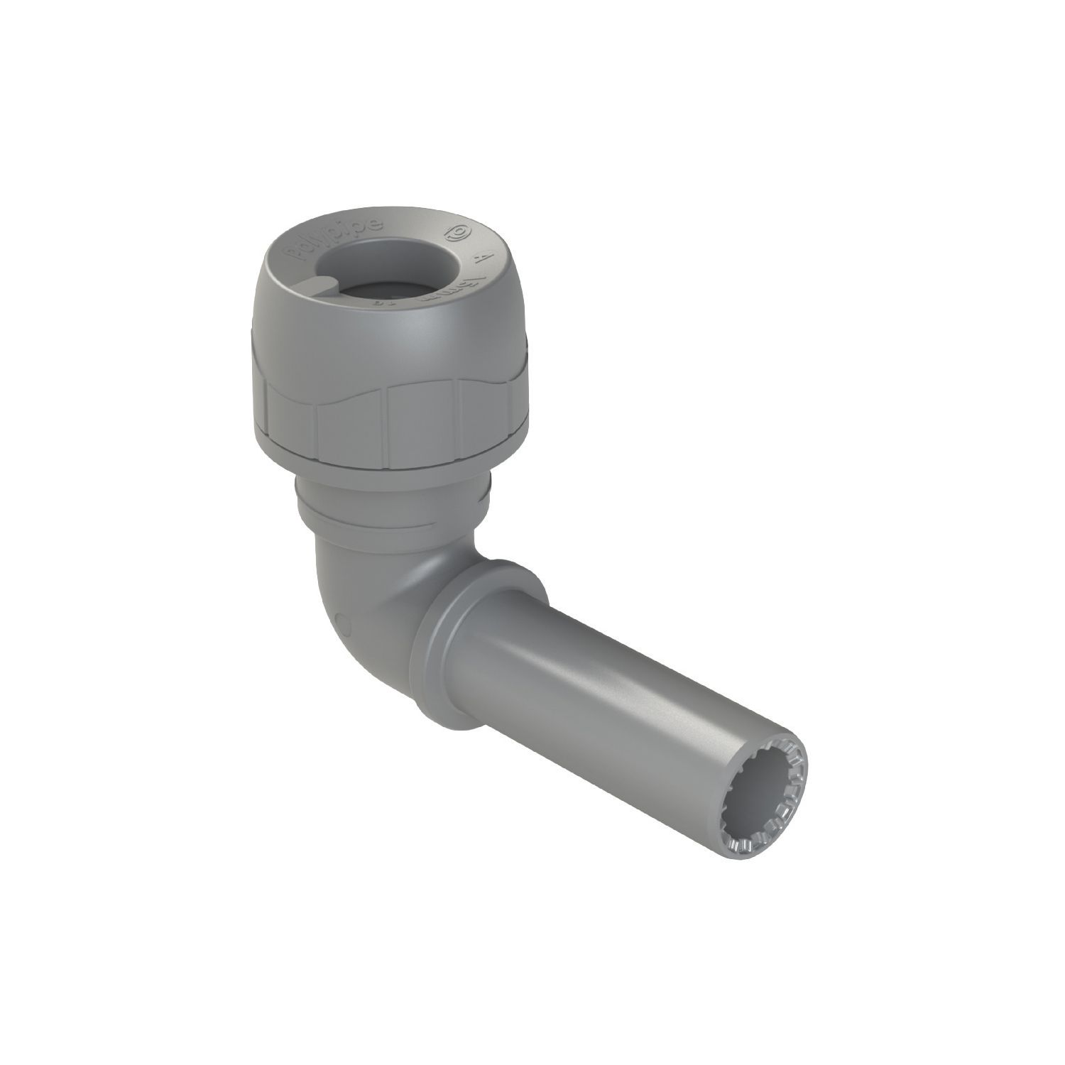 PolyPlumb Enhanced Plastic Push-Fit Equal 90° Spigot Elbow 15mm (389RF)