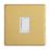 Contactum Lyric 13A Unswitched Fused Spur  Brushed Brass with White Inserts