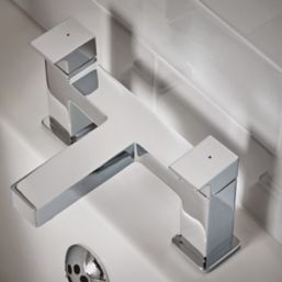 Hansgrohe Vernis Shape Chrome 126mm Deck Mounted Lever 2 Tap Holes Bath Mixer Tap