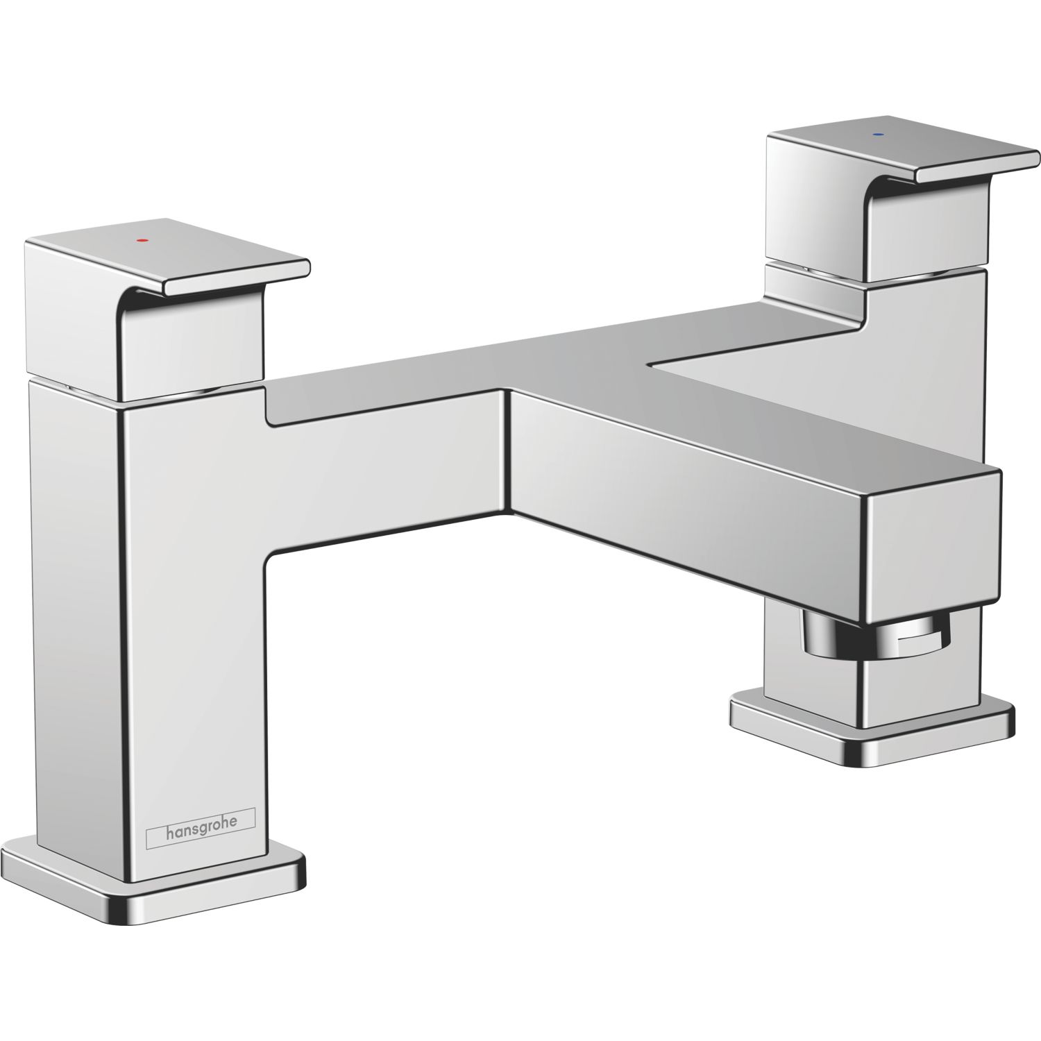 Hansgrohe Vernis Shape Chrome 126mm Deck Mounted Lever 2 Tap Holes Bath Mixer Tap (389VG)