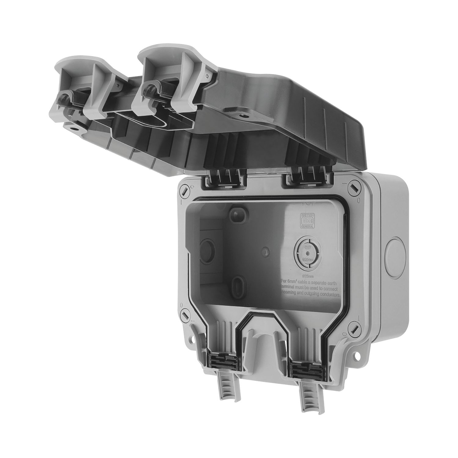 British General IP66 Weatherproof Outdoor 2G Power Enclosure 117.5mm x 81mm x 159mm (389XG)