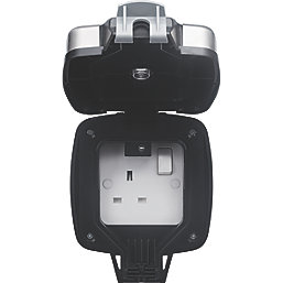 British General  IP66 13A 1-Gang SP Weatherproof Outdoor Switched Socket