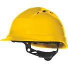 Delta Plus Quartz Up IV Vented Rotor Wheel Ratchet Safety Helmet Yellow