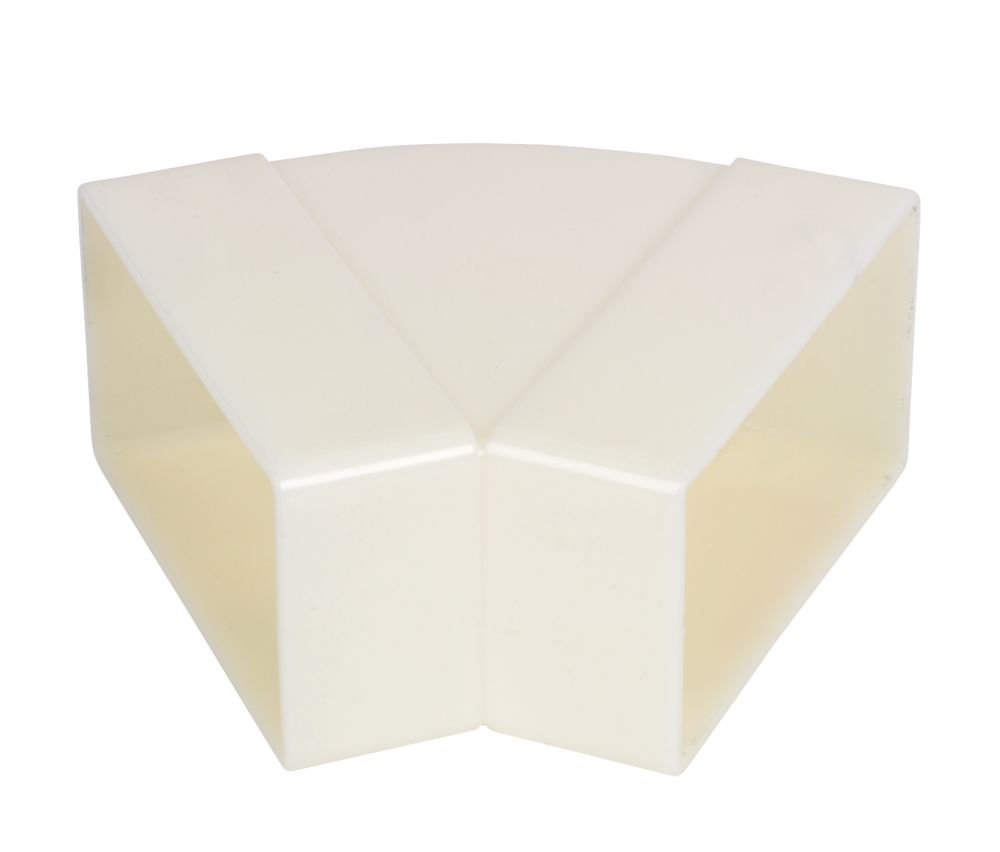 Manrose Rectangular 45° Horizontal Bend White 100mm