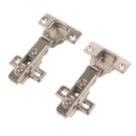 Nickel 110° Sprung Concealed Clip-On Hinges 110mm 2 Pack