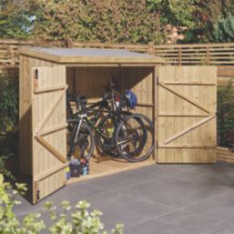 Rowlinson Heritage 6' x 2' 6" (Nominal) Pent Timber Bike Store