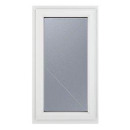 Crystal  Left-Hand Opening Obscure Triple-Glazed Casement White uPVC Window 610mm x 820mm