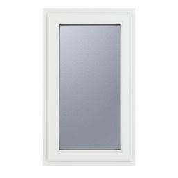 Crystal  Left-Hand Opening Obscure Triple-Glazed Casement White uPVC Window 610mm x 820mm