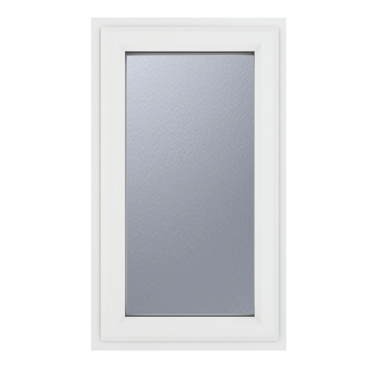 Crystal Left-Hand Opening Obscure Triple-Glazed Casement White uPVC Window 610mm x 820mm (390JM)