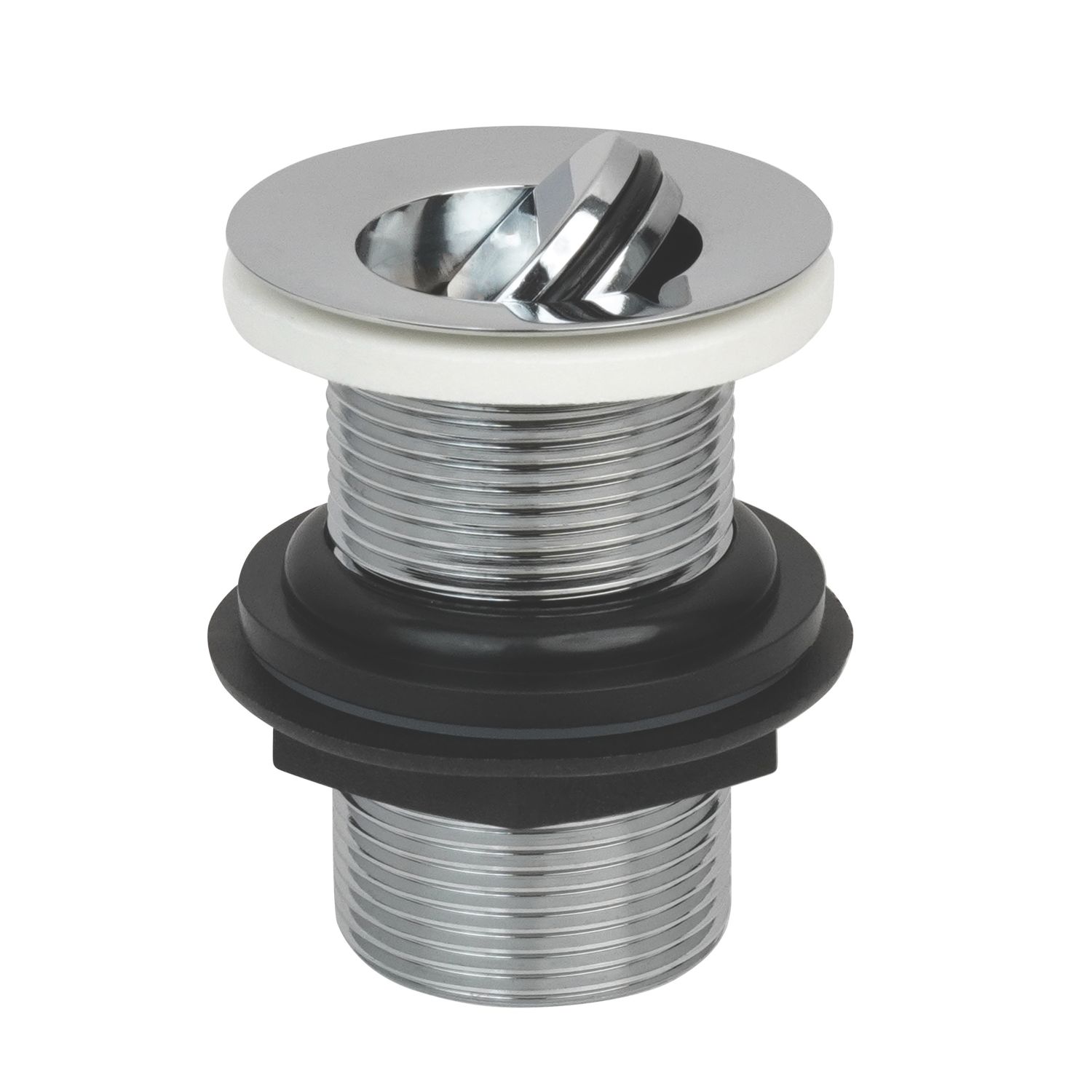 Flomasta Unslotted Captive Basin Waste Chrome-Plated Brass 32mm (390JN)