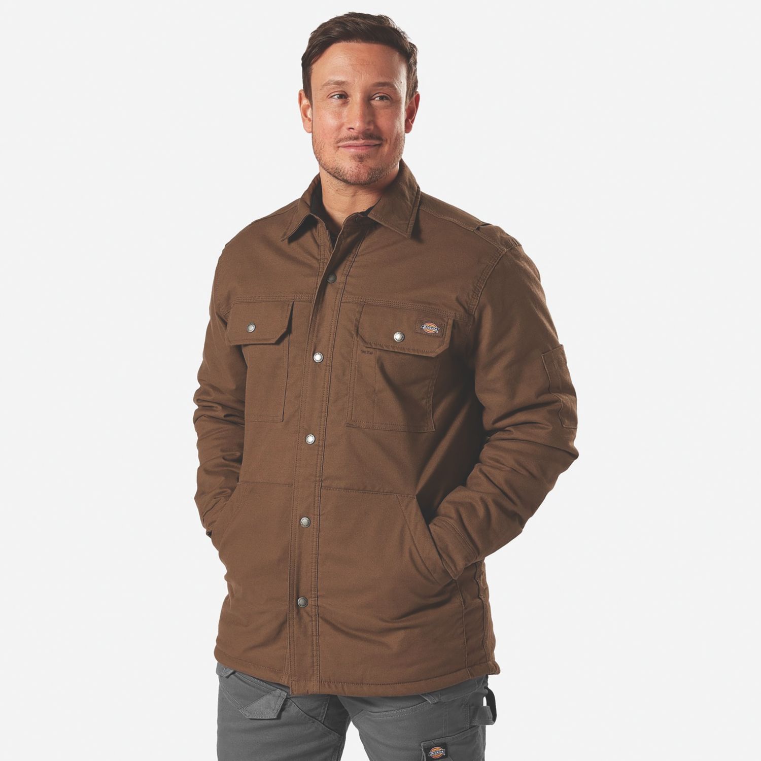 Dickies Flex Duck Shirt Jacket Timber Large 42-44" Chest (390RP)