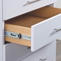 Essentials Steel Full Extension Self-Closing Ball Bearing Drawer Runners 400mm 2 Pack