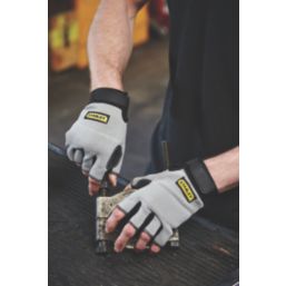 Stanley Performance Fingerless Gloves Grey Large Screwfix