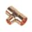 Flomasta  Copper End Feed Reducing Tee 15mm x 15mm x 10mm