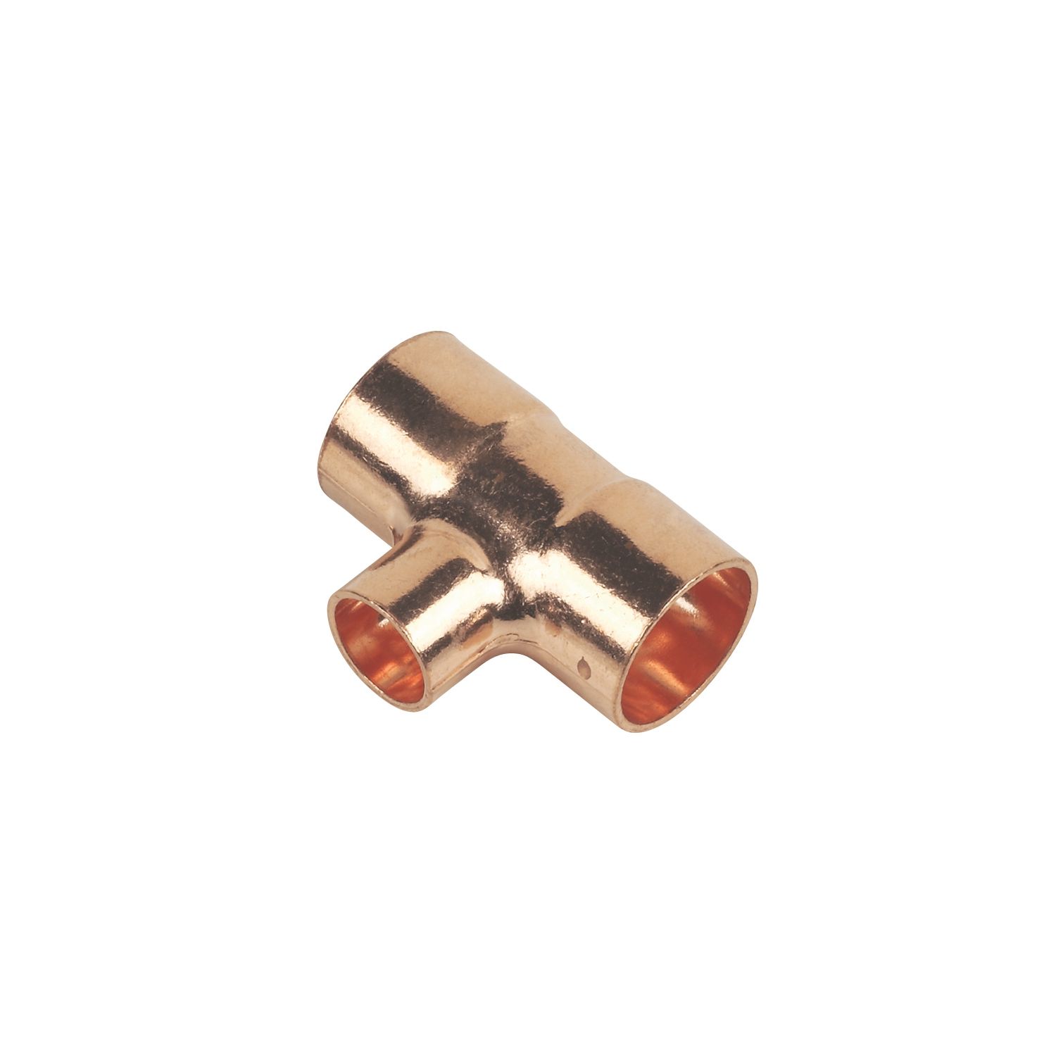 Flomasta Copper End Feed Reducing Tee 15mm x 15mm x 10mm (39116)
