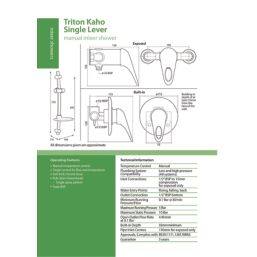 Triton Kaho Rear-Fed Exposed Chrome  Shower Flexible