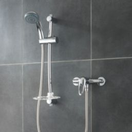 Triton Kaho Rear-Fed Exposed Chrome  Shower Flexible