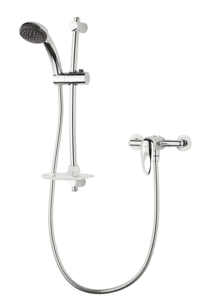 Triton Kaho Rear-Fed Exposed Chrome  Shower Flexible