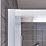 Aqualux Edge 8 Semi-Frameless Rectangular Shower Enclosure Reversible Left/Right Opening Polished Silver 1000mm x 900mm x 2000mm