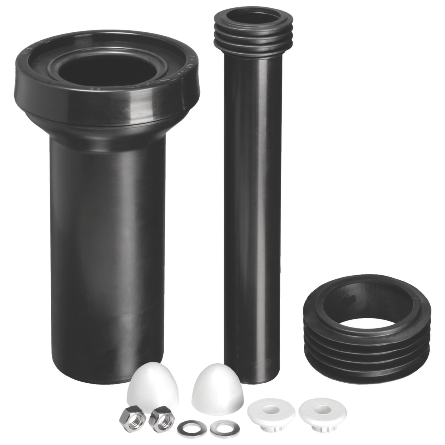 McAlpine WC Frame Connector Kit Black (391CL)