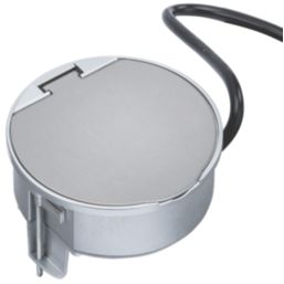 Knightsbridge  13A 1-Gang SP Switched Socket + 4.0A 20W 2-Outlet Type A & C USB Charger Stainless Steel with Grey Inserts