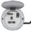 Knightsbridge  13A 1-Gang SP Switched Socket + 4.0A 20W 2-Outlet Type A & C USB Charger Stainless Steel with Grey Inserts
