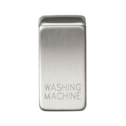 Knightsbridge 'WASHING MACHINE' Switch Cover Brushed Chrome
