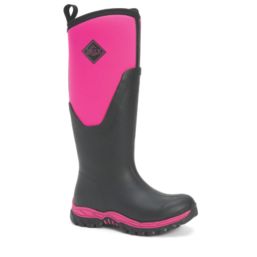 Muck Boots Arctic Sport II Tall Size 4 Womens Black & Pink Non Safety Wellies
