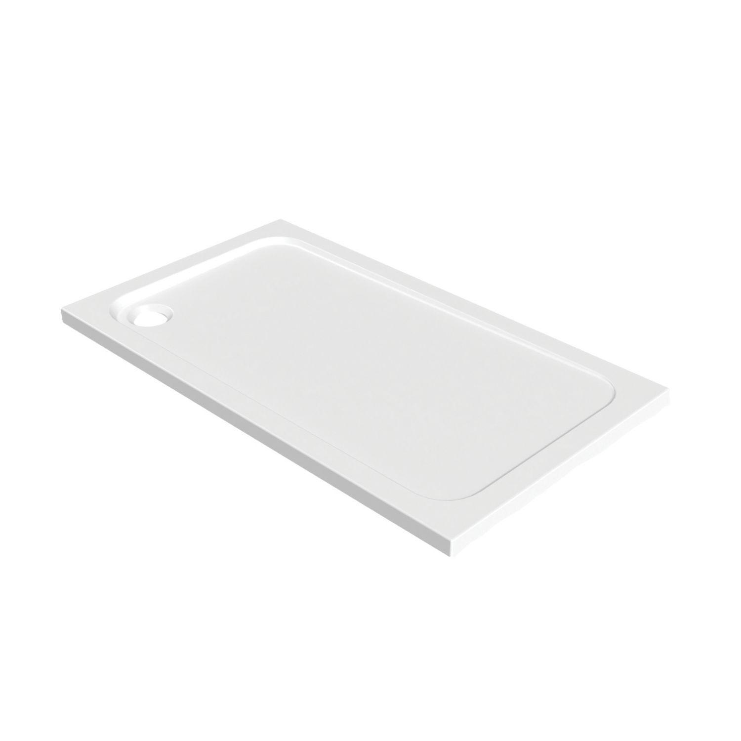 Essentials Rome Rectangular Shower Tray Gloss 1400mm x 800mm x 45mm (391EH)