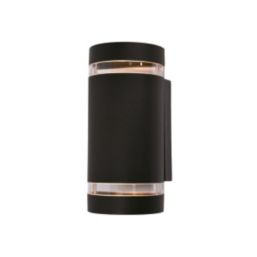 Lutec Focus Outdoor Up & Down Wall Light Matt Black