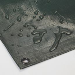 Essentials Tarpaulin Sheet Green/Brown 5m x 8m