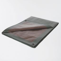 Essentials Tarpaulin Sheet Green/Brown 5m x 8m