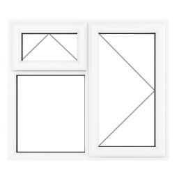 Crystal  Right-Handed Clear Triple-Glazed Casement White uPVC Window 905mm x 965mm