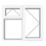 Crystal  Right-Hand & Top Opening Clear Triple-Glazed Casement White uPVC Window 905mm x 965mm