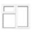 Crystal  Right-Hand & Top Opening Clear Triple-Glazed Casement White uPVC Window 905mm x 965mm