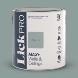 LickPro Max+ 2.5Ltr Teal 01 Matt Emulsion  Paint