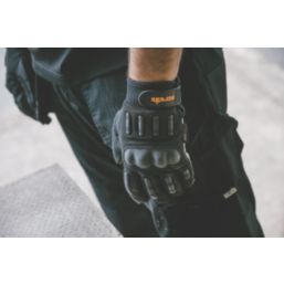 Scruffs Trade Shock Impact Work Gloves Black and Grey Large