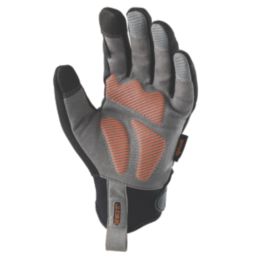 Scruffs Trade Shock Impact Work Gloves Black and Grey Large