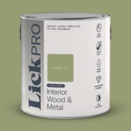 LickPro 2.5Ltr Green 18 Satin Water-Based Trim Paint