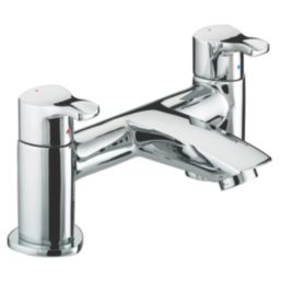 Bristan Capri Chrome 110mm Deck Mounted Lever 2 Tap Holes Bath Mixer Tap