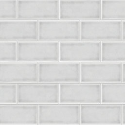 Splashwall  White Crackle Tile Alloy Splashback 600mm x 800mm x 4mm